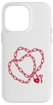 iPhone 14 Pro Max Cute Womens Intertwined Heart Chain Love Lock Valentine' Day Case