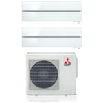 Electric dual split inverter air conditioner series kirigamine style msz-ln 12+18 avec mxz-3f68vf pearl white r-32 wi-fi integrated colour