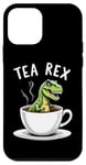 Coque pour iPhone 12 mini Tea Rex T-Rex Tea Lover Dinosaure Pun Blague