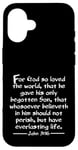 iPhone 16 John 3:16 Whole Verse King James Bible For God So Loved KJV Case