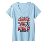 Womens Let Us Run With Endurance The Race Marathon Running V-Neck T-Shirt