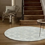 Tapis Rond en relief Berbère ESMIYA Crème (80x80cm)