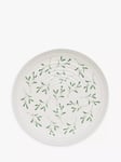 Sophie Conran for Portmeirion Mistletoe Porcelain Platter, 30cm, White/Green