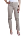 Pantalon Femme de Costume. Pantalon Élégant Taille mi-Haute, Coupe Droite-Skinny pour Le Travail, Bureau, Serveuse, Vendeuse. (93% Polyester - 7% Élasthanne)