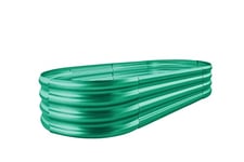 Land Guard Galvanized Raised Garden Bed Kit, Galvanized Planter Raised Garden Boxes Outdoor, Oval Large Metal Raised Garden Beds for Vegetables 4 x 2 x 1ft(1pcs) (Green)…