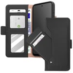 Avizar Case for Motorola Moto G24/G04 with external card holder, Black