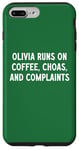 Coque pour iPhone 7 Plus/8 Plus Olivia court sur le café, le chaos et les plaintes