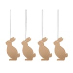 Cooee Design Easter Deco hare påskhänge 4-pack Cafe au lait