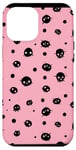 Coque pour iPhone 12 Pro Max Rose moderne à pois mignon fantôme effrayant pastel gothique rétro