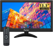 13.3 Pouces Mini PC Moniteur 1366x768 TFT LED avec HDMI VGA AV BNC Entrée USB pour PC Raspberry pi Cuisine Moniteur HDMI Moniteur de sécurité Moniteur Industriel, Haut-Parleur intégré