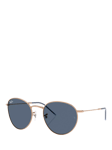 Ray-Ban 0RBR0103S Oval Sunglasses, Rose Gold/Blue