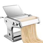 Delicate Pasta Maker Pasta Maker Machine Pasta Crank Stainless Steel Pasta Roller Machine Manual Noodle Maker Pasta Cutters 6 Thickness Settings Make Fresh Spaghetti or Fettuccini Adjustable Wi