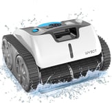 WYBOT Robot de Piscine sans Fil - Autonomie de 120 Min, Nettoyage Intelligent des Fonds, Murs et Lignes d'eau avec Planification de Trajet, pour Piscines Hors-Sol et Enterrées jusqu'à 120㎡