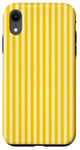 iPhone XR Cute Yellow and Light Yellow Vertical Stripes Girly Striped Case