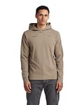 G-STAR RAW Men's Lightweight Hoodie Logo Tape Center Back , Beige (dk lever D22394-D250-B416), XXL