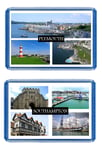 Plymouth & Southampton, 2 x Fridge Magnet's - Large Size (7cm x 4.5cm) -