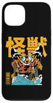 Coque pour iPhone 13 Kaiju Moth Anime Manga japonais Monster City rétro