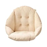 Coussin de Chaise avec Dossier siège Coquille Fauteuil Velours Douillet Elastique Impermeable pour Chaise en Rotin Paille Jardin 40x52 cm Beige