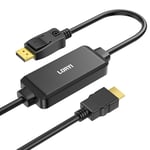 Loryi Câble HDMI vers DisplayPort 6,6 pieds HDMI vers DP - Source HDMI vers DisplayPort - Câble d'écran unidirectionnel - Compatible avec Xbox One/360/PS4/PS5/Mac Mini, PC vers moniteur