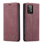 CASEME 013 Plånboksfodral till Samsung Galaxy A52 4G/5G & A52s 5G - Wine Red