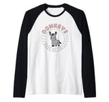 Donkeys Make Me Smile Donkey Lover Cute Farm Animals Raglan Baseball Tee