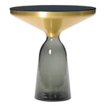 ClassiCon - Bell Side Table, Mässingstopp, Quartz Grey - Småbord & sidebord - Sebastian Herkner - Grå - Glass/Metall