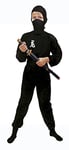 Ciao- Black Ninja Costume Travestimento Bambino Déguisement pour Enfants, Garçon, Uni, 61105.L, Noir, 7-9 Anni
