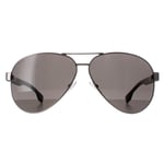 Hugo Boss Aviator Mens Matte Ruthenium Grey Brown 1560/O/S Metal - One Size