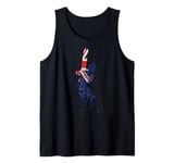 England Cricket Batsman Batting UK British International Fan Tank Top