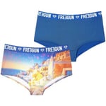 Boxers Freegun  Lot de 2 shortys fille Romantic Cities Bleu