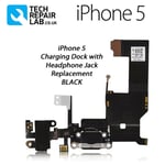 NEW iPhone 5 Replacement Charging Dock Port + Headphone Jack - BLACK