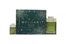 BVLGARI MAN WOOD ESSENCE GIFT SET 100ML EDP + 15ML EDP - MEN'S FOR HIM. NEW