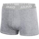 Jako Basic Shorts Boxer pour Homme, Taille 2XL, Gris Mélange, Lot de 2