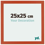 Yd. - Your Decoration - 25x25 cm - Cadres Photo en mdf Avec Verre acrylique - Anti-Reflet - Excellente Qualité - Orange - Cadre Decoration Murale