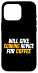 Coque pour iPhone 16 Pro Amusant, Chef Cook donnera des conseils de cuisine pour le café