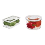 iDesign iD Fresh BPA-Free Recycled Plastic Kitchen Storage Bin + Kitchen Storage Bowl, Fridge Organisers, Suitable for Fruit and Veg Storage