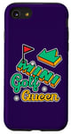 Coque pour iPhone SE (2020) / 7 / 8 Mini joueur de golf Queen Lover pour femme et fille Violet