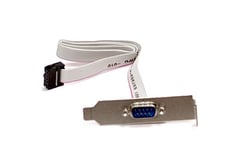 Supermicro Com Port (Serial Port) Cabe, 9-Pin, W/ Low-Profile Bracket, Svart, 0,5 M, Db-9