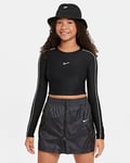 Nike Sportswear Older Kids' (Girls') Long-Sleeve Cropped Top