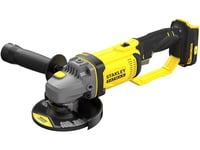 Stanley FATMAX Meuleuse d'angle Sans Fil 18V 125mm Vitesse 8500 trs/mn Sans Batterie Ni Chargeur Gamme FATMAX V20 SFMCG400B-XJ