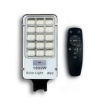 AntDau71 - Lampadaire solaire LED extérieur 1000W avec capteur crépusculaire et mouvement équipé de télécommande, réverbère solaire 420 LED IP66 6500k