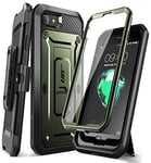 SUPCASE Unicorn Beetle Pro Coque intégrale avec béquille pour iPhone SE 7/8 2020/2022 4,7", Vert foncé