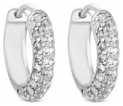 Simply Silver Sterling 925 cubic zirconia Mini Hoop female