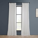 HPD Half Price Drapes VPYC-161201-96 Rideau en Velours Peluche (1 Panneau), 50 x 96, Oreiller Blanc