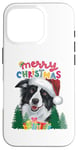 iPhone 16 Pro Merry Xmas Border Collie Pjs Mum and Dad Christmas Card Tee Case