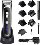 Hair Clipper Set Cordless, Electric Trimmer Rechargeable Waterproof Mens Groomin