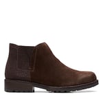 Clarks Femme Clarkwell Demi Bottine Chukka, Marron foncé, 39.5 EU