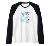 Rugrats Tommy And Chuckie Run From Reptar Neon Raglan Baseball Tee