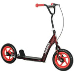 AIYAPLAY Trottinette patinette Scooter Enfant Grandes Roues de 6 à 12 Ans Hauteur réglable Frein arrière béquille Rouge