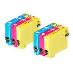 6 C/M/Y Ink Cartridges for Epson Workforce WF-2010W WF-2530WF WF-2650DWF WF-2750